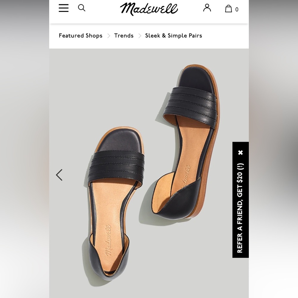 Madewell sandal flat 7.5